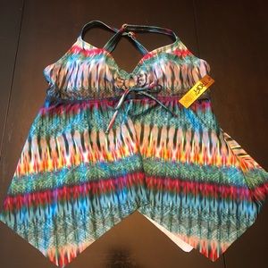 NWT Tropiculture Handkerchief Bathing Suit Top